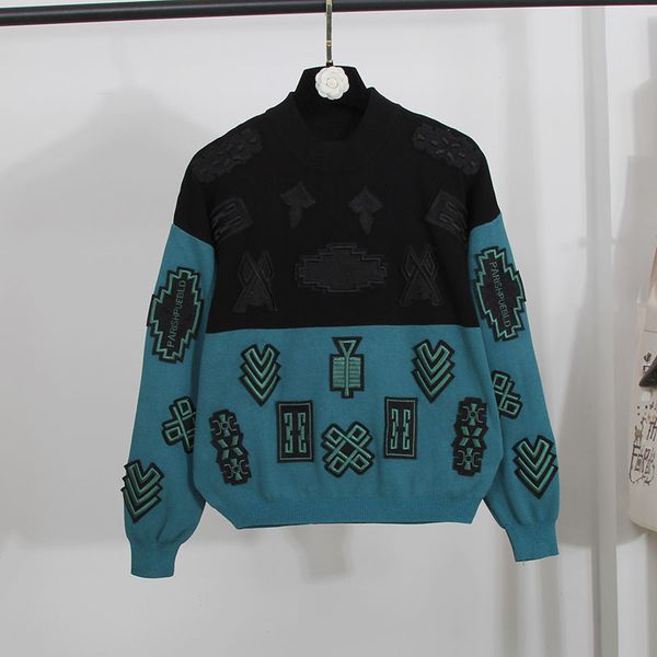 patchwork knitted set women tracksuit embroidery pullover sweater pencil pants two piece outfits female loose casual knit suit 6nhj, Blue
patchwork knitted set women tracksuit embroidery pullover sweater pencil pants two piece outfits female loose casual knit suit 6nhj, Blue