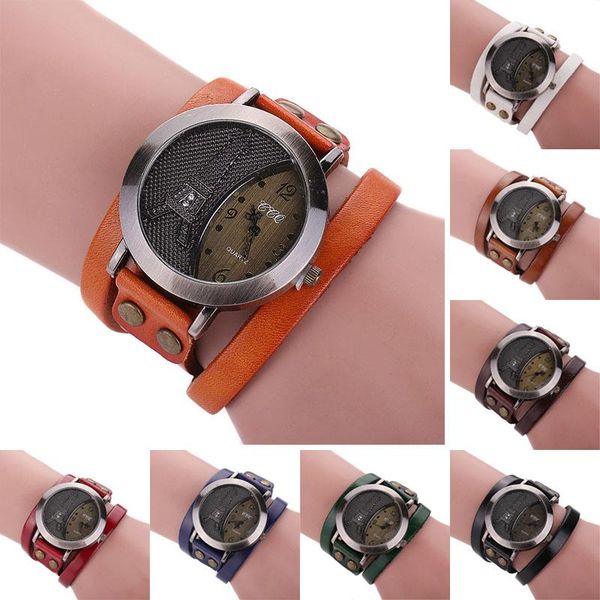 wristwatches men women watches vintage tower cow leather wrapped wristwatch dress casual analog quartz watch xrq88, Slivery;brown
wristwatches men women watches vintage tower cow leather wrapped wristwatch dress casual analog quartz watch xrq88, Slivery;brown
