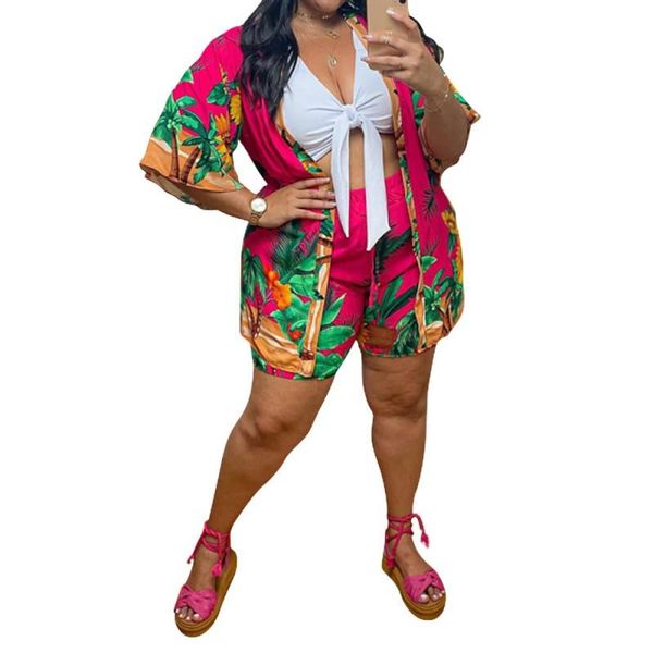 women's swimwear 3 piece set swimsuit women 5xl plus size bra outwear and short fashion floral print beach style bikini cover up, White;black
women's swimwear 3 piece set swimsuit women 5xl plus size bra outwear and short fashion floral print beach style bikini cover up, White;black