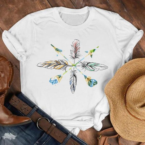 women lady feather watercolor arrow camper summer fall shirt clothes womens female print t tshirt tee graphic t-shirt, White
women lady feather watercolor arrow camper summer fall shirt clothes womens female print t tshirt tee graphic t-shirt, White