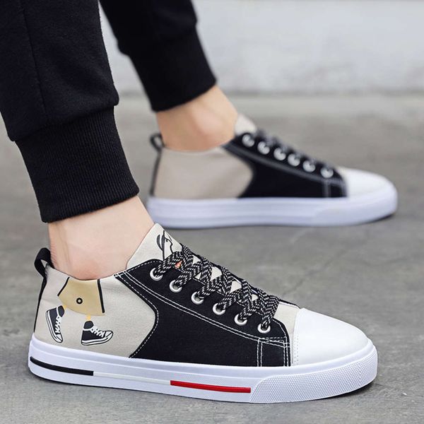 v405men's shoes summer 2021 new net red graffiti tide autumn canvas board korean fashion lovers casual cloth{category}, Black
v405men's shoes summer 2021 new net red graffiti tide autumn canvas board korean fashion lovers casual cloth{category}, Black