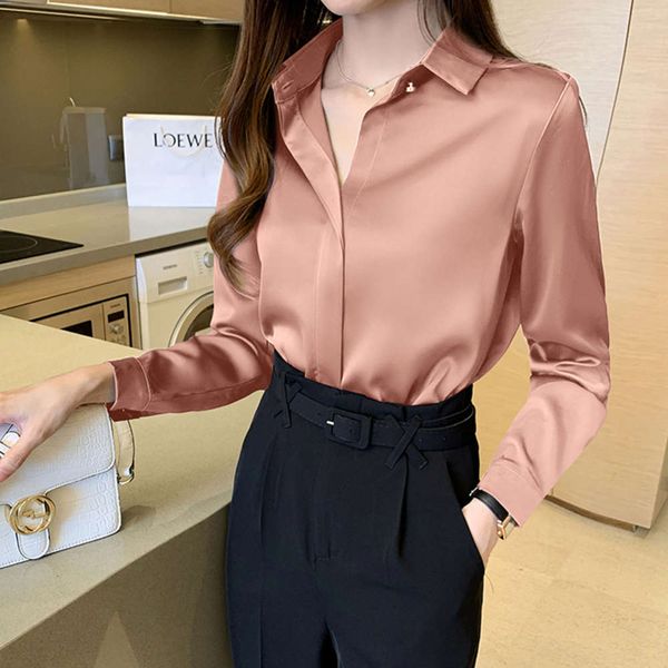 2021 spring new fashion long sleeve loose thin temperament satin female professional chiffon shirt ol, White
2021 spring new fashion long sleeve loose thin temperament satin female professional chiffon shirt ol, White
