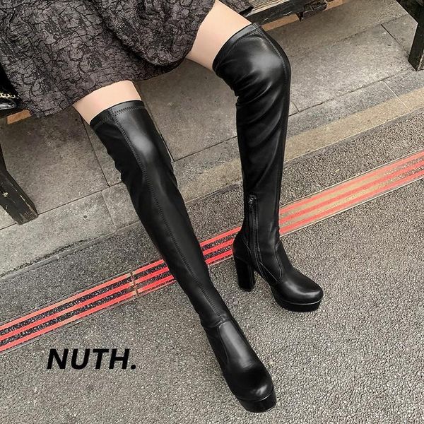 boots black thigh high long big size 41 42 stretch suede round toe platform extra heels over the knee zipper
boots black thigh high long big size 41 42 stretch suede round toe platform extra heels over the knee zipper