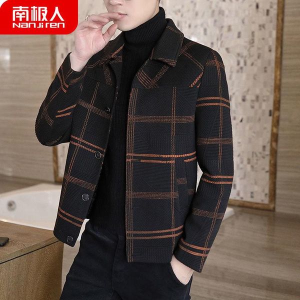 men's wool & blends antarctic jacket 2021 spring short trench coat youth tide ins wild lapel, Black
men's wool & blends antarctic jacket 2021 spring short trench coat youth tide ins wild lapel, Black
