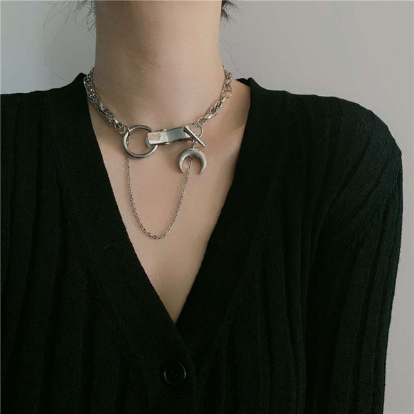 hbp fashion ins hip hop style necklace thick dark moon clavicle choker tassel short necked chain girl, Silver
hbp fashion ins hip hop style necklace thick dark moon clavicle choker tassel short necked chain girl, Silver
