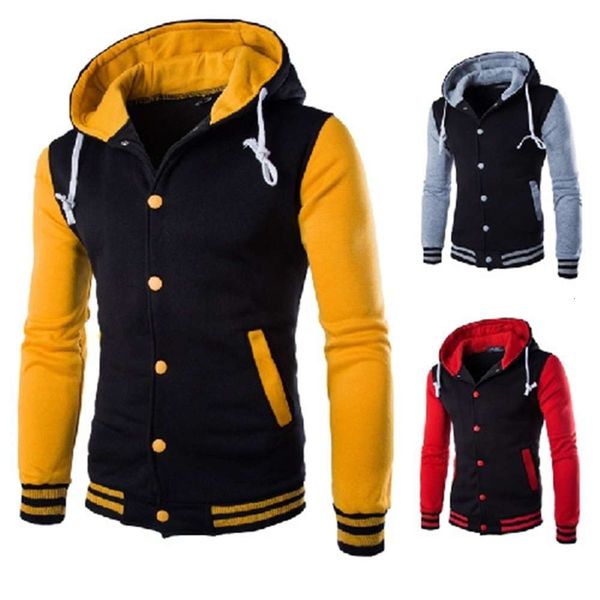 spring and autumn baseball men's eight color hooded jacket q3, Black
spring and autumn baseball men's eight color hooded jacket q3, Black