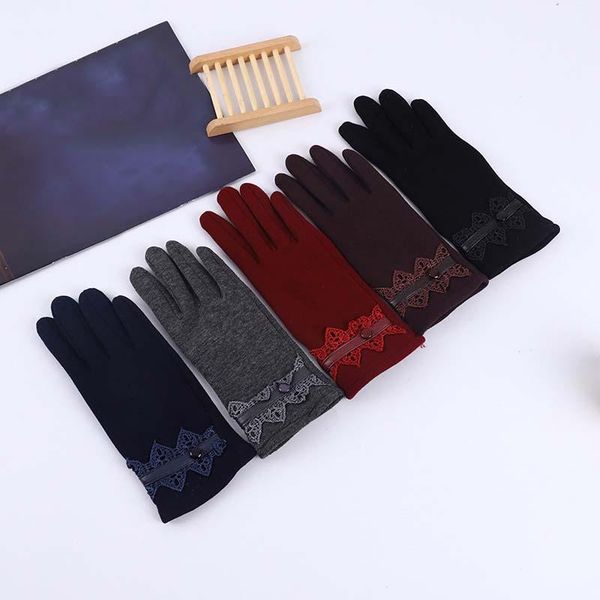 five fingers gloves fashion women spring autumn winter cute bow warm full finger mittens female cashmere elegant glove phone touching screen, Blue;gray 
five fingers gloves fashion women spring autumn winter cute bow warm full finger mittens female cashmere elegant glove phone touching screen, Blue;gray