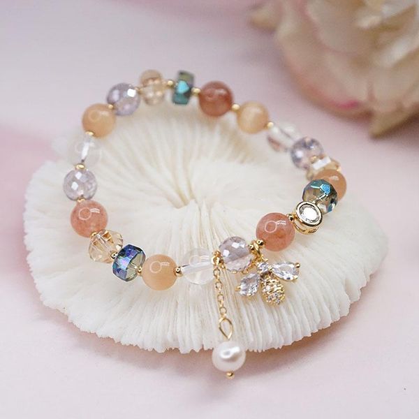 beaded, strands zircon bee pendant multicolor crystal cat's eye stone natural freshwater pearls beaded bracelets women fashion jewelry, Black
beaded, strands zircon bee pendant multicolor crystal cat's eye stone natural freshwater pearls beaded bracelets women fashion jewelry, Black