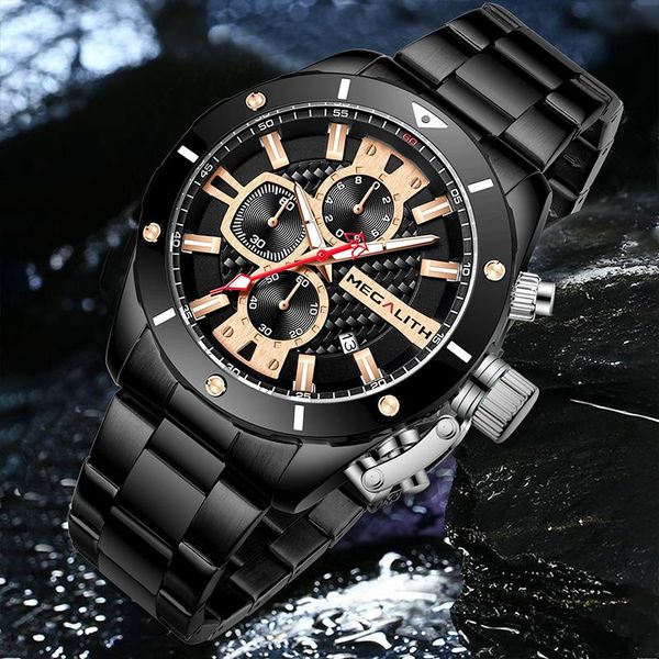 wristwatches wholesale price megalith fashion men watches black stainless quartz wrist watch man sport waterproof clock gift for 8223, Slivery;brown
wristwatches wholesale price megalith fashion men watches black stainless quartz wrist watch man sport waterproof clock gift for 8223, Slivery;brown