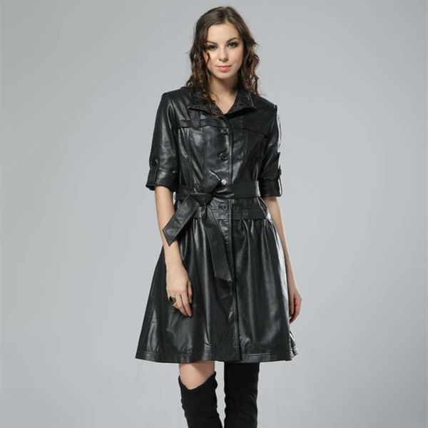 women's leather & faux 2022 fashionable short sleeve genuine coat with belt sheepskin long lady slim real women, Black
women's leather & faux 2022 fashionable short sleeve genuine coat with belt sheepskin long lady slim real women, Black