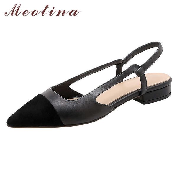 meotina genuine leather low heel slingbacks shoes women shoes pointed toe square heels shallow ladies footwear summer black 40 210608
meotina genuine leather low heel slingbacks shoes women shoes pointed toe square heels shallow ladies footwear summer black 40 210608