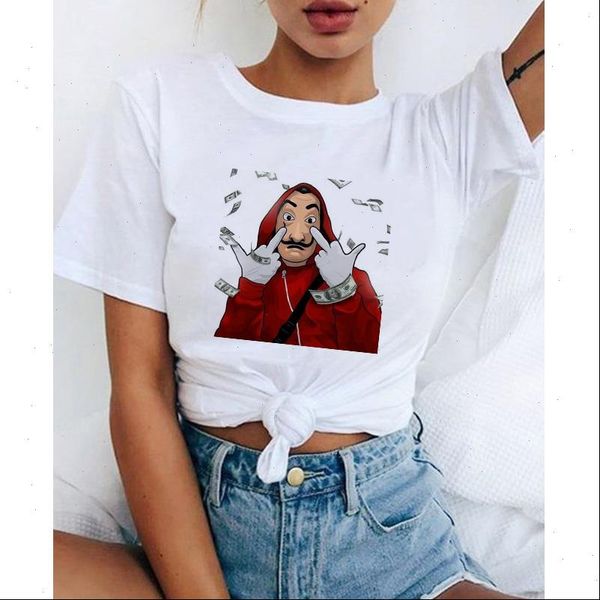 la casa de papel t shirt money heist tees tv series tshirts women short sleeve house of paper t shirt funny harajuku, White
la casa de papel t shirt money heist tees tv series tshirts women short sleeve house of paper t shirt funny harajuku, White