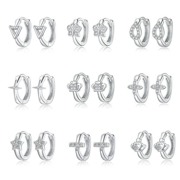 hoop & huggie selling small circle earrings s925 silver star flower anti allergy combination diy customization, Golden;silver
hoop & huggie selling small circle earrings s925 silver star flower anti allergy combination diy customization, Golden;silver