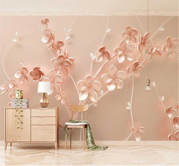 light luxury rose gold plum blossom branches 3d stereo tv background wall custom wallpaper 5d/8d waterproof wall covering
light luxury rose gold plum blossom branches 3d stereo tv background wall custom wallpaper 5d/8d waterproof wall covering