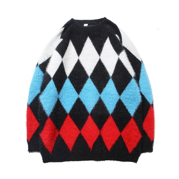 2021 new color block patchwork argyle knitted winter sweaters harajuku fashion casual pullover kawaii women hip hop streetwear u79x, White;black
2021 new color block patchwork argyle knitted winter sweaters harajuku fashion casual pullover kawaii women hip hop streetwear u79x, White;black