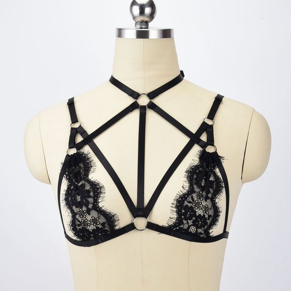 lace body elastic cage bra lingerie bralette gothic bondage fetish rave women strappy harness ees beha 11.11, Black;white
lace body elastic cage bra lingerie bralette gothic bondage fetish rave women strappy harness ees beha 11.11, Black;white