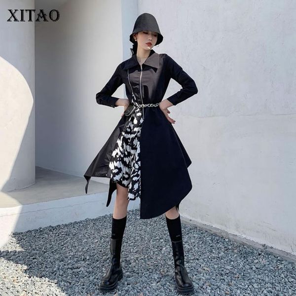 casual dresses xitao patchwork irregular print dress fashion women autumn and winter black loose personality all-match zy2852, Black;gray
casual dresses xitao patchwork irregular print dress fashion women autumn and winter black loose personality all-match zy2852, Black;gray