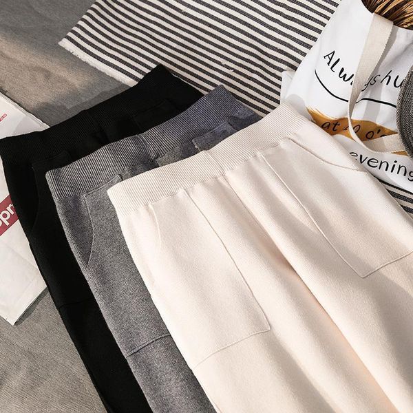 women's pants & capris thicken sweaters casual high waist warm knitted jogging trousers winter solid chic loose ankle-length harem, Black;white
women's pants & capris thicken sweaters casual high waist warm knitted jogging trousers winter solid chic loose ankle-length harem, Black;white