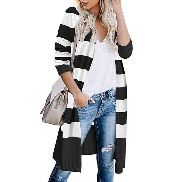 women's wool & blends women casual stripes patchwork long sleeves sweater cardigan blouse simple coat in stock fashion, Black
women's wool & blends women casual stripes patchwork long sleeves sweater cardigan blouse simple coat in stock fashion, Black