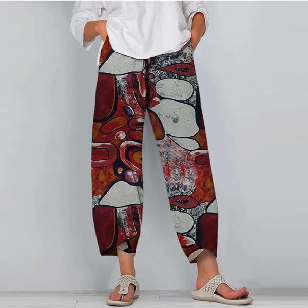 women's pants & capris women ladies casual printed cotton and linen elastic waist workout sport wide leg fashion summer trousers, Black;white
women's pants & capris women ladies casual printed cotton and linen elastic waist workout sport wide leg fashion summer trousers, Black;white