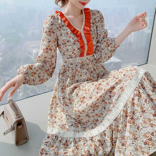 spring korean style temperament fashion elegant women long sleeve v neck print casual dresses 210531, Black;gray
spring korean style temperament fashion elegant women long sleeve v neck print casual dresses 210531, Black;gray