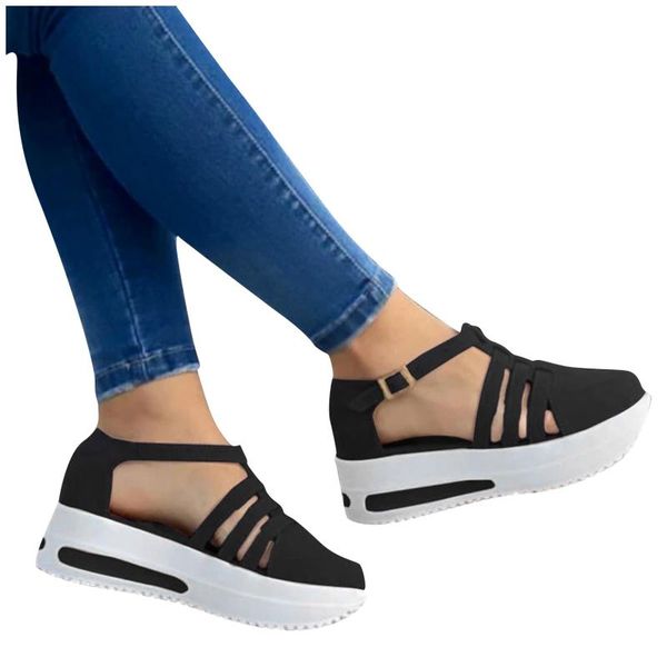 sandals jaycosin women's fashion casual wedge platform buckle strap solid female shoes summer 2021 sandalias mujer, Black
sandals jaycosin women's fashion casual wedge platform buckle strap solid female shoes summer 2021 sandalias mujer, Black