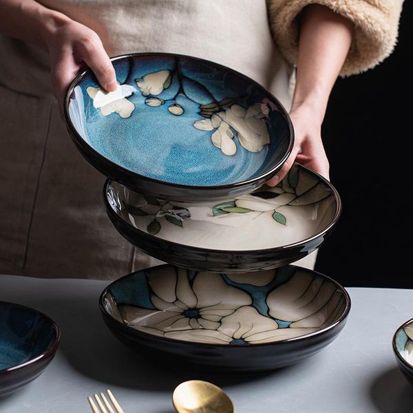dishes & plates deep plate tableware household dish japanese creative hand-painted western soup pasta ceramic
dishes & plates deep plate tableware household dish japanese creative hand-painted western soup pasta ceramic