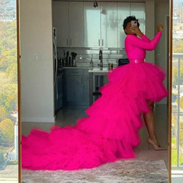skirts chic tulle tutu high low skirt with long train tiered puffy women to prom party gown pink evening, Black
skirts chic tulle tutu high low skirt with long train tiered puffy women to prom party gown pink evening, Black