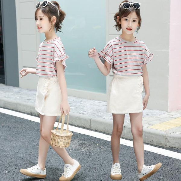 clothing sets 3-12years summer girls baby kids girl clothes striped t shirt+shorts 2pcs suit teen children short-sleeved outfits, White
clothing sets 3-12years summer girls baby kids girl clothes striped t shirt+shorts 2pcs suit teen children short-sleeved outfits, White
