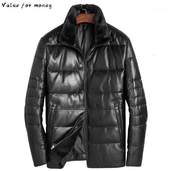 genuine winter leather jacket men warm sheepskin coat real collar down cotton jackets veste cuir homme 81c7165, Black
genuine winter leather jacket men warm sheepskin coat real collar down cotton jackets veste cuir homme 81c7165, Black