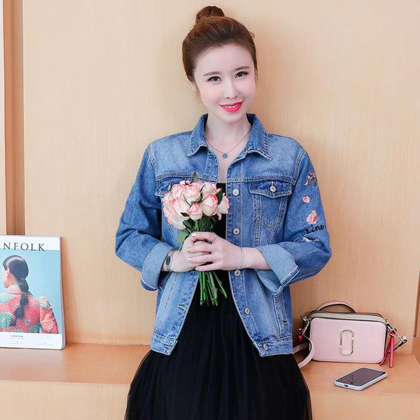women's jackets plus size bomber short spring dneim jacket fashion women outerwear embroidery floral vintage jeans coat female, Black;brown
women's jackets plus size bomber short spring dneim jacket fashion women outerwear embroidery floral vintage jeans coat female, Black;brown