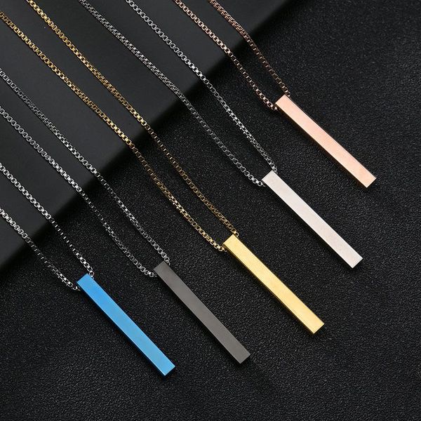 pendant necklaces 2021 fashion engravable black rectangle necklace men trendy simple stainless steel chain jewelry gift, Silver
pendant necklaces 2021 fashion engravable black rectangle necklace men trendy simple stainless steel chain jewelry gift, Silver