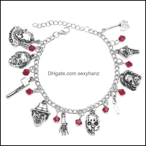 anklets jewelry halloween chagie bracelet black friday jason mask drop delivery 2021 8rnsa, Red;blue
anklets jewelry halloween chagie bracelet black friday jason mask drop delivery 2021 8rnsa, Red;blue