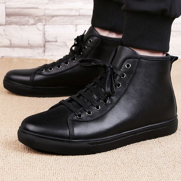 men ankle boots genuine leather winter british style plush warm outdoor 's fashion snow big size 48 j3 m6xj#, Black
men ankle boots genuine leather winter british style plush warm outdoor 's fashion snow big size 48 j3 m6xj#, Black