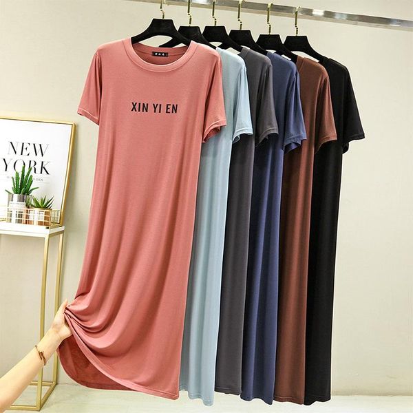 casual dresses modal letter print dress solid color crew neck short sleeve loose women cotton 3001 42, Black;gray
casual dresses modal letter print dress solid color crew neck short sleeve loose women cotton 3001 42, Black;gray