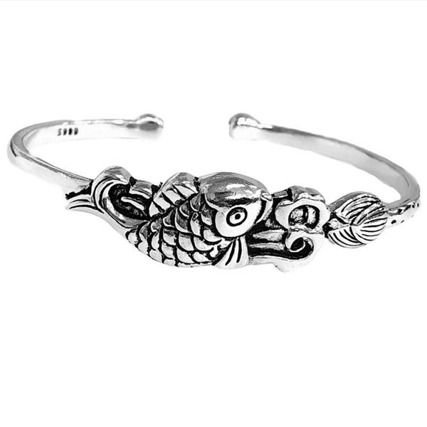 bangle 2021 style tibetan silver fashion design retro carp bracelet female girlfriends birthday party goldfish open trend, Black
bangle 2021 style tibetan silver fashion design retro carp bracelet female girlfriends birthday party goldfish open trend, Black