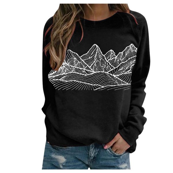 women's mountain print sweatshirts crewneck sweatshirt autumn winter streetwear womens clothing hoodies women sweatshirts, Black
women's mountain print sweatshirts crewneck sweatshirt autumn winter streetwear womens clothing hoodies women sweatshirts, Black