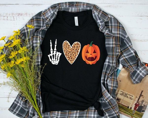 women's t-shirt peace love pumpkin halloween costume funny graphic women pure cotton o neck shirt fashion short sleeve female clothing, White
women's t-shirt peace love pumpkin halloween costume funny graphic women pure cotton o neck shirt fashion short sleeve female clothing, White