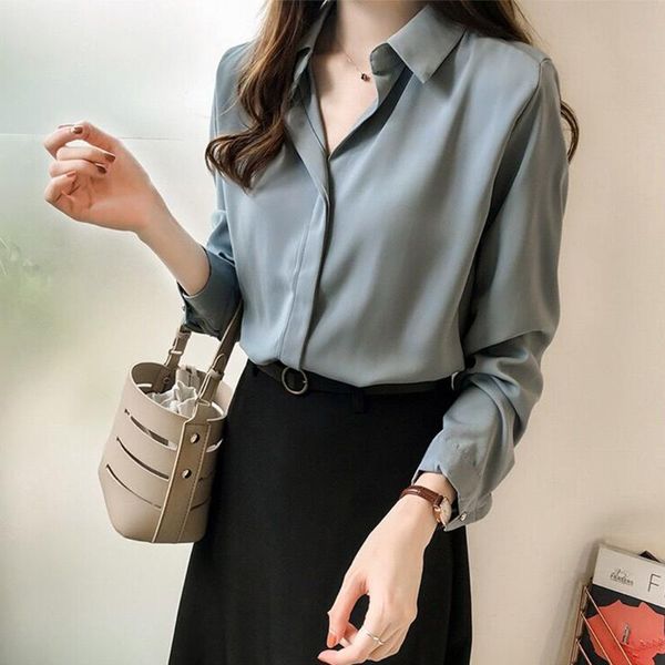 women's blouses & shirts korean women chiffon blouse plus size 2021 spring summer casual fashion elegant shirt office work ladies blusa, White
women's blouses & shirts korean women chiffon blouse plus size 2021 spring summer casual fashion elegant shirt office work ladies blusa, White