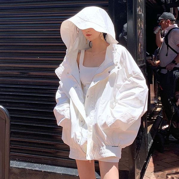 women's jackets white jacket basic coats 2021 summer loose large size female windbreaker harajuku hooded student bf coat oversize qt93, Black;brown
women's jackets white jacket basic coats 2021 summer loose large size female windbreaker harajuku hooded student bf coat oversize qt93, Black;brown