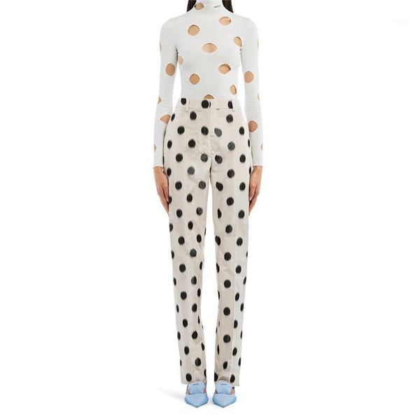 women's pants & capris 2021 autumn style cotton polka dot casual trousers fashion black and white high waist hip-lifting, Black;white
women's pants & capris 2021 autumn style cotton polka dot casual trousers fashion black and white high waist hip-lifting, Black;white