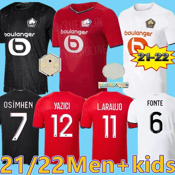 losc lille 2021 2022 soccer jerseys burak david fonte bamba yazici football shirt 21 22 lille olympique jikone 10 maillot kids kit hom, Black;yellow
losc lille 2021 2022 soccer jerseys burak david fonte bamba yazici football shirt 21 22 lille olympique jikone 10 maillot kids kit hom, Black;yellow