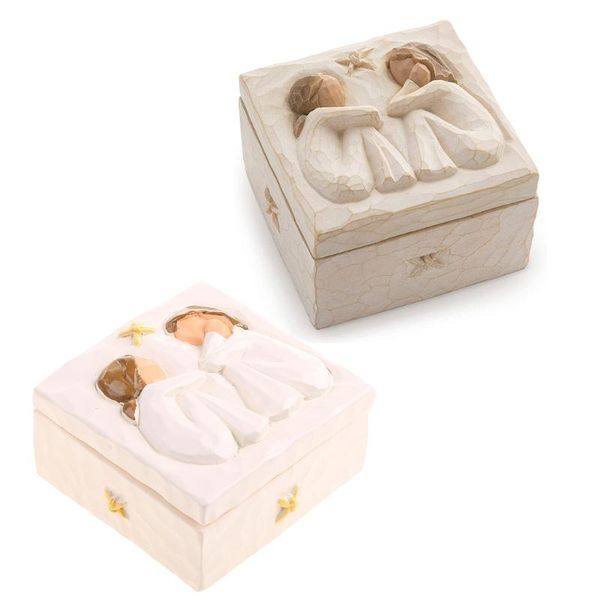 jewelry pouches, bags n58f friendship sculpted hand-painted keepsake resin box love embrace, Pink;blue
jewelry pouches, bags n58f friendship sculpted hand-painted keepsake resin box love embrace, Pink;blue
