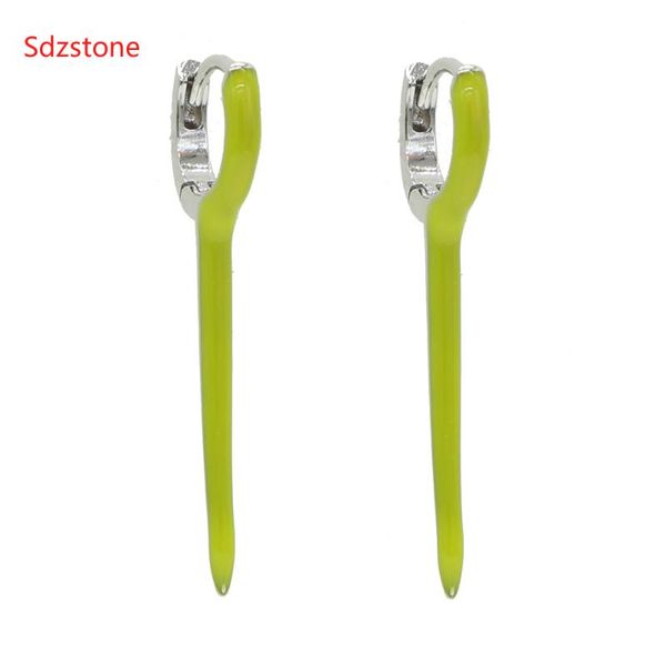 hoop & huggie 2021 winter punk rivet small open earrings neon enamel long spike for women fashion jewelry gifts, Golden;silver
hoop & huggie 2021 winter punk rivet small open earrings neon enamel long spike for women fashion jewelry gifts, Golden;silver