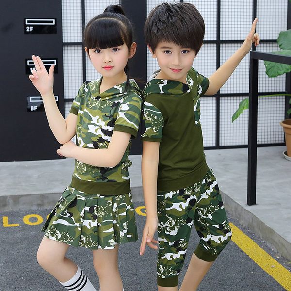 2021 new 2pcs camouflage military uniform for kids boys girls hooded green t-shirt skirt set combat army suit dance costumes tfjl, White;black
2021 new 2pcs camouflage military uniform for kids boys girls hooded green t-shirt skirt set combat army suit dance costumes tfjl, White;black
