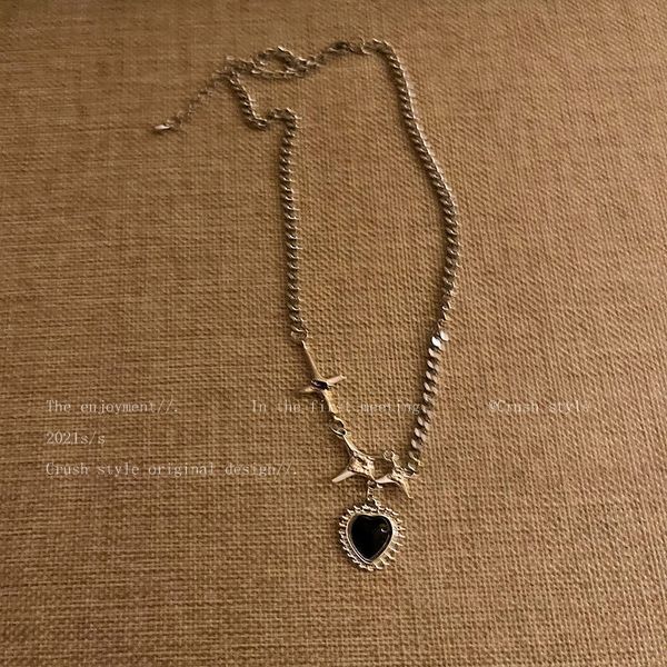 luxury titanium steel colorfast love pendant necklace female ins cold wind sweet cool spice girl accessories niche design clavicle chain, Silver
luxury titanium steel colorfast love pendant necklace female ins cold wind sweet cool spice girl accessories niche design clavicle chain, Silver