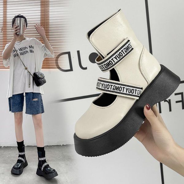 boots women2021 punk style shoes patent leather flat platform round toe buckle ladies footwear flats autumn mid-calf woman, Black
boots women2021 punk style shoes patent leather flat platform round toe buckle ladies footwear flats autumn mid-calf woman, Black