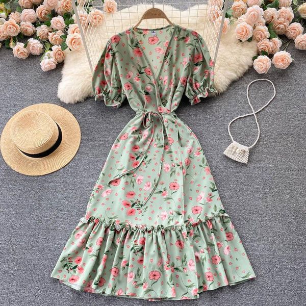 casual dresses for women 2022 v neck short puff sleeve floral print beach summer dress ruffle hem elegant midi wrap, Black;gray
casual dresses for women 2022 v neck short puff sleeve floral print beach summer dress ruffle hem elegant midi wrap, Black;gray