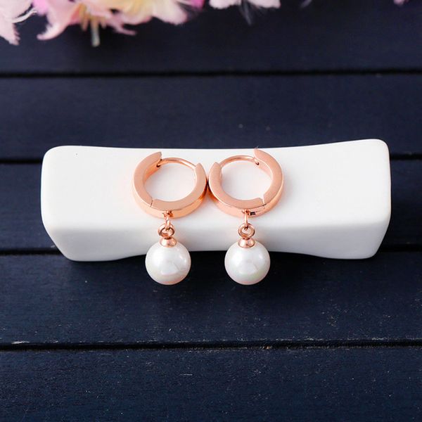 women's earrings pearl ear buckle stainless steel jewelry processing production, Golden
women's earrings pearl ear buckle stainless steel jewelry processing production, Golden