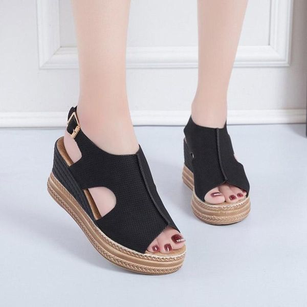 women's sandals plus size wedges shoes for women shoes sandals female summer 2021 femme platform woman sandalias mujer, Black
women's sandals plus size wedges shoes for women shoes sandals female summer 2021 femme platform woman sandalias mujer, Black